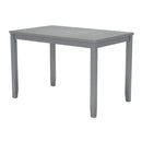 5 Pieces Modern Dining Set, Rectangular Wooden Dining Table With 4 Upholstered Chairs