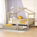 Creativity House Bed With Twin Size Trundle