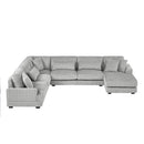 Oversized Sectional Sofa U - Shaped Sofa Couch Modern Sofa Upholstered In Soft Corduroy With A Chaise Lounge For Living Room