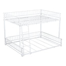 Bunk Bed Frame With Ladder And Safety Guardrails