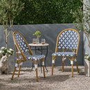 Chic French Bistro Chair With Durable Rattan And Aluminum Frame