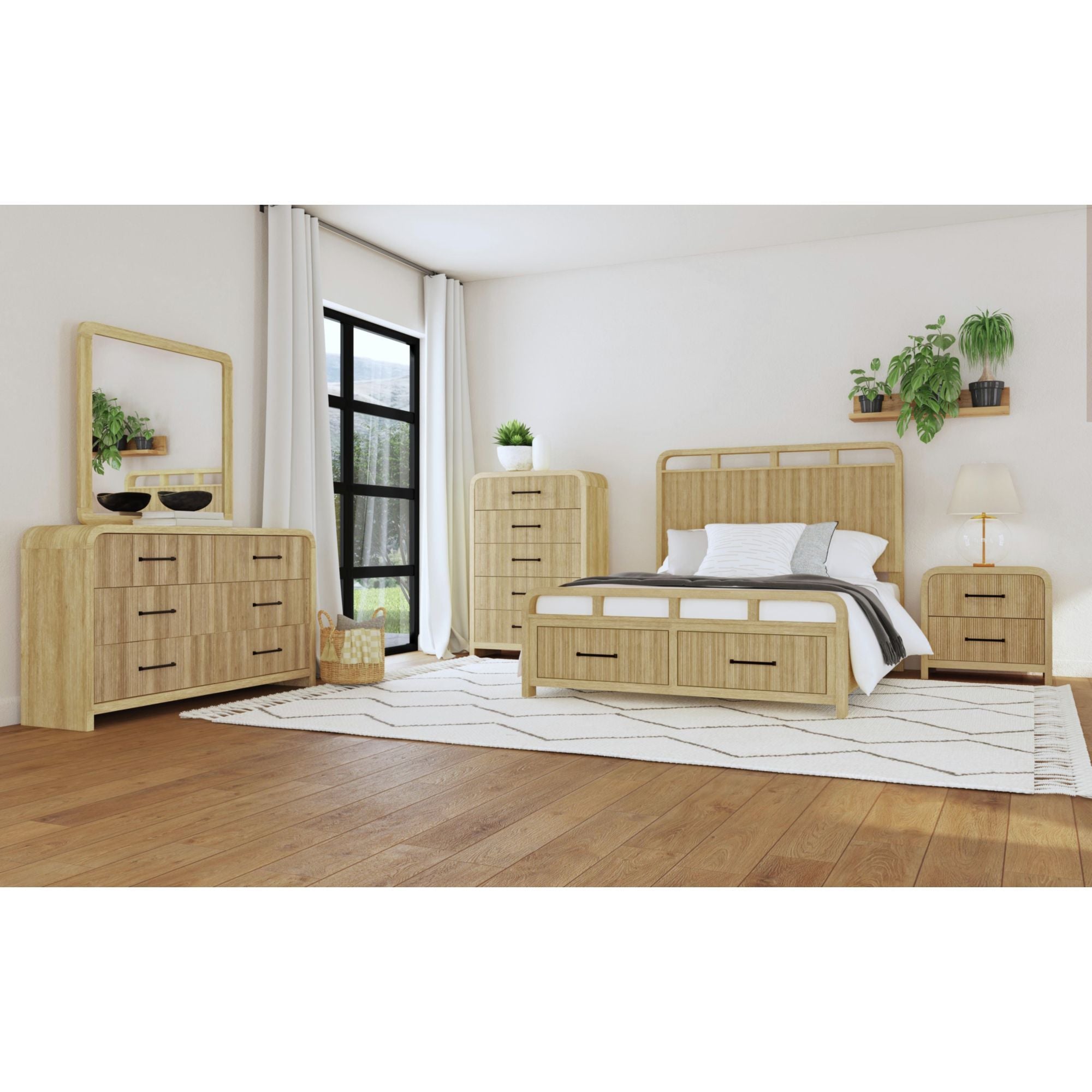 Ridgemont - 2-Drawer Nightstand With USB - Natural