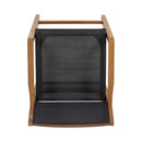 Outdoor Barstool With Woven Wicker And Frame (Set of 2) - Teak