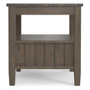 Lev - End Table With Bottom Drawer - Smoky Brown