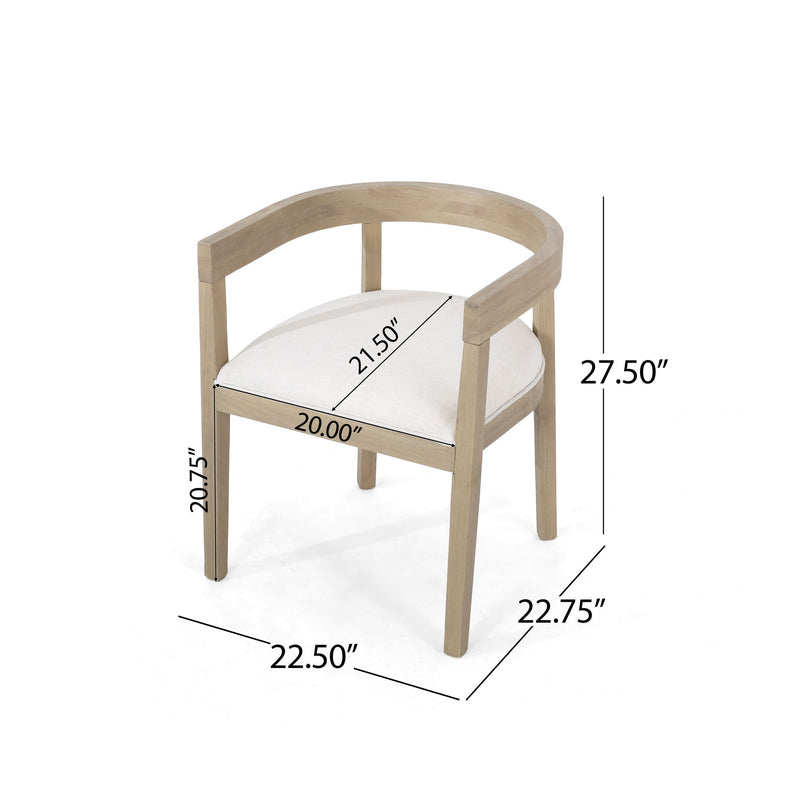 Contemporary Dining Chair Set With Armrests