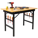 Portable Folding Work Table With Measuring Tape And Angle Finder Steel - Black