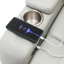 Power Motion Recliner Electric Power Recliner With USB Charging Port, Hidden Arm Storage, Convenient Cup Holder And Bluetooth Speaker
