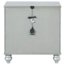 Gunnison - 2-Drawer Nightstand - Silver Metallic