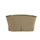 Daesha - Loveseat With 5 Pillows - Tan Flannel & Antique Gold