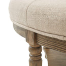 Cedric - Accent Ottoman With Tufted Top And Storage Shelf - Cream
