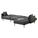 Duzzy - Sectional Sofa - Dark Gray Fabric