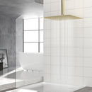 16" Square Rainfall Shower Head Fixed Wall Mount With Full Body Coverage & Self Cleaning Silicone Nozzles