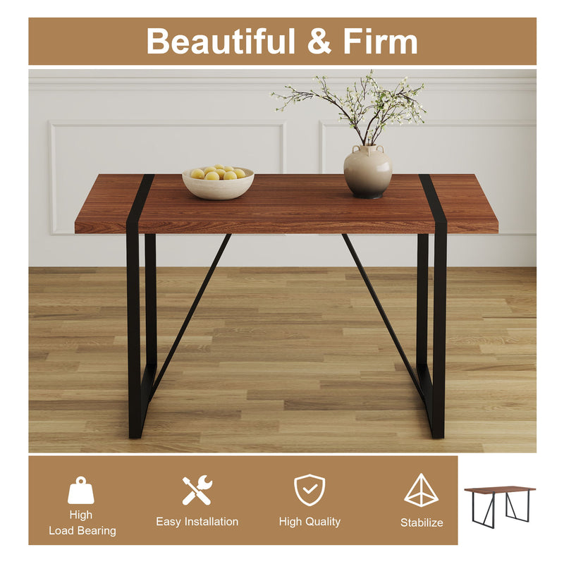 Industrial Rectangular Dining Table For 4 - 6 People