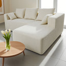 Modular Corner Sofa With Soft Linen Fabric