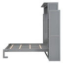 Wall Murphy Bed With Shelves And LED Lights