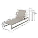 Outdoor Patio Chaise Lounge With 5 Reclining Positions
