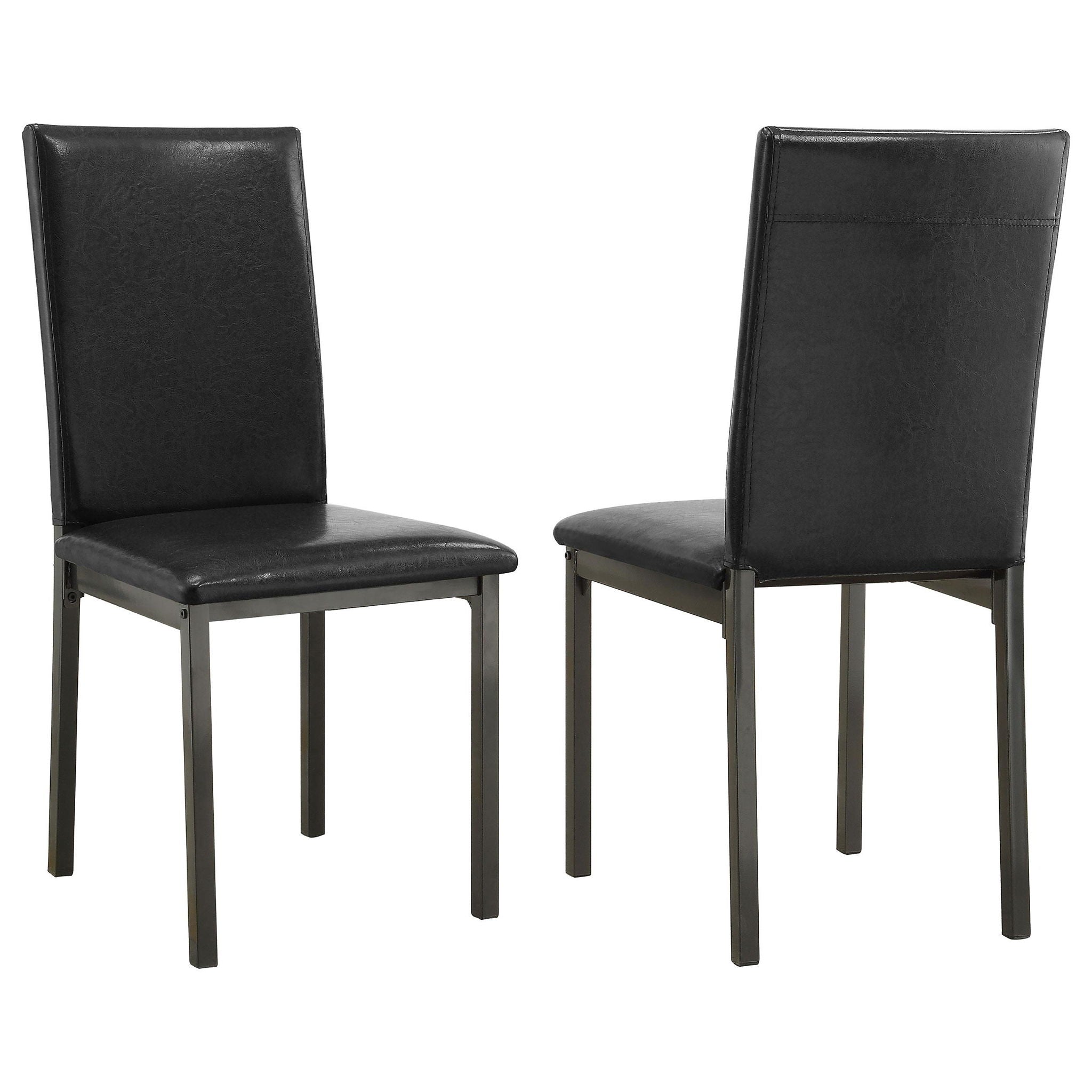 Garza Upholstered Dining Side Chair Black (Set of 2) - Atlantic Fine Furniture Melbourne FL