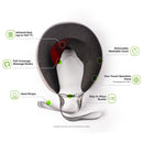 Shiatsu Neck Massage Pillow With Infrared Heat Therapy Foam - Gray