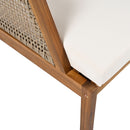 Acacia Wood Patio Furniture Club Chair, Outdoor Wicker Armchair, Deep Seating With Soft Cushions For Porch - Teak / Mix Brown