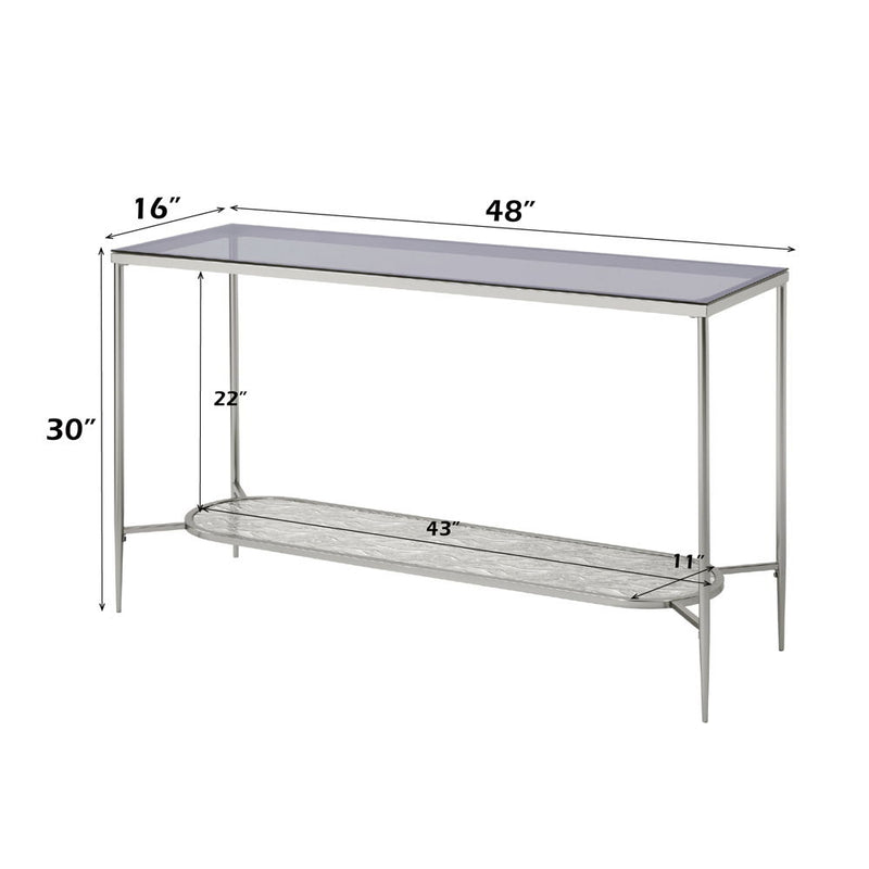 Adelrik - Accent Table - Glass & Chrome Finish - Atlantic Fine Furniture Inc