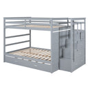 Bunk Bed With Twin Size Trundle And Staircase
