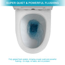 Modern 1 Piece Toilet With Dual Flush And Soft Closing Seat - White