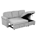 Modern Convertible Sleeper Sofa Bed With Storage Chaise