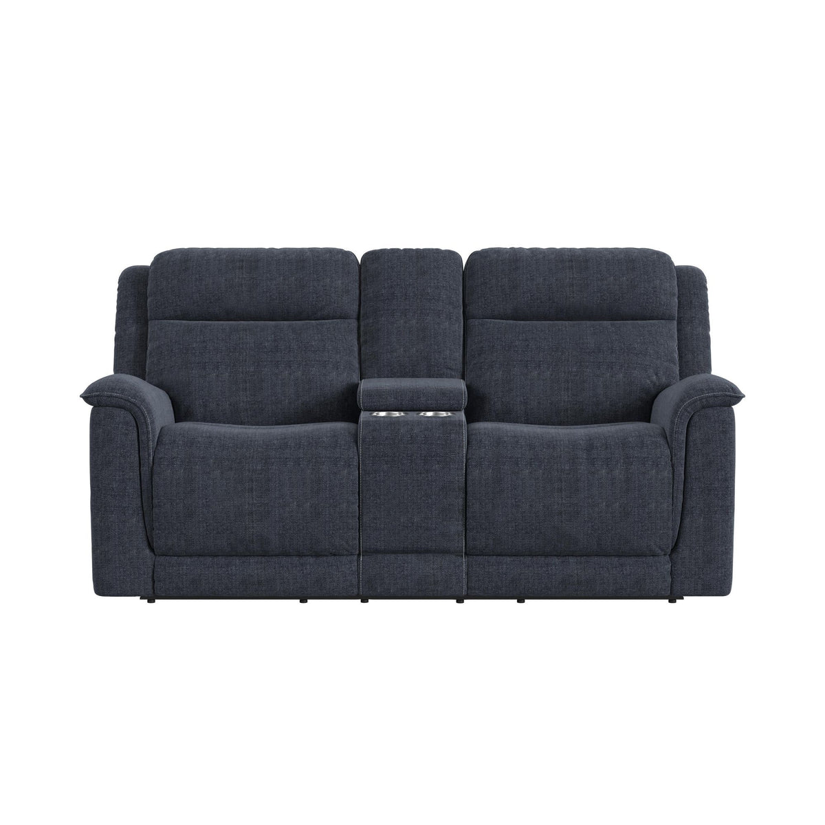 Striker Loveseat With Console in Blue by Elements International, view 12