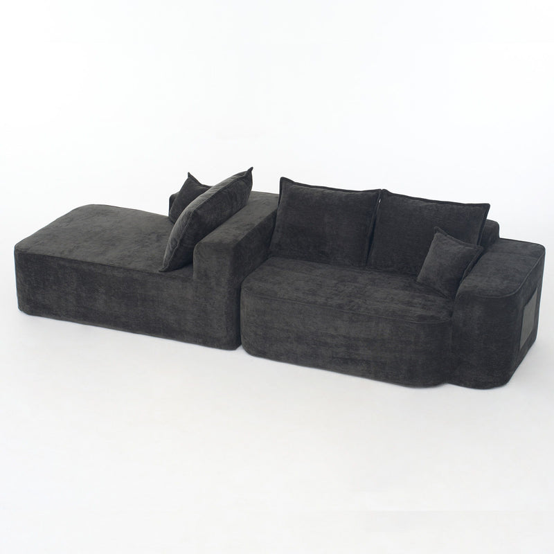 L-Shaped Sectional Sofa Couch With Chaise, Extra Deep Seats