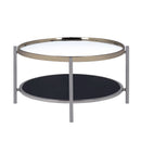 Edith - Round Coffee Table - Dark Nickel