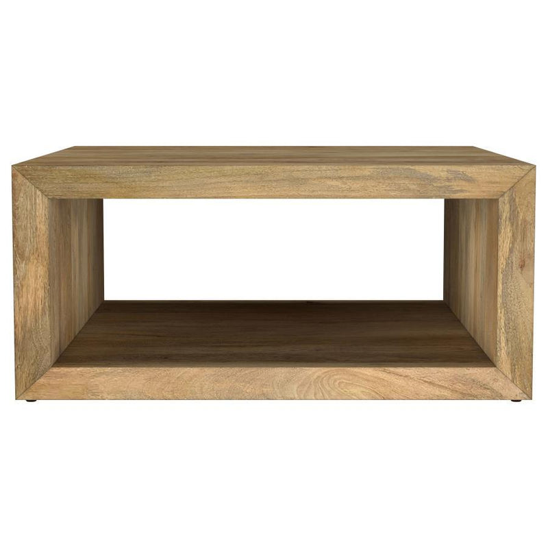 Benton - Square Solid Mango Wood Coffee Table - Natural