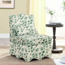 Stylish Flannel Dining Chair With Soft Cushion And Backrest