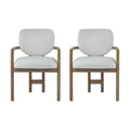 Upholstered Arm Dining Chairs (Set of 2)