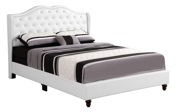 Joy - G1926-QB-UP Queen Upholstered Bed - White