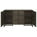 Kelly - 3-Drawer Storage Dining Sideboard Buffet - Dark Gray