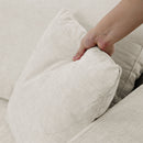 Modern Minimalist Cloud Sectional Couch With Comfy Chaise, U Shaped Modular Sofa