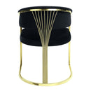 Fallon - Side Chair - Black Velvet & Mirrored Gold