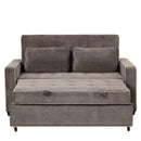 Upholstered Sleeper Bed Sofa With Dual USB Charging, Adjustable Backrest