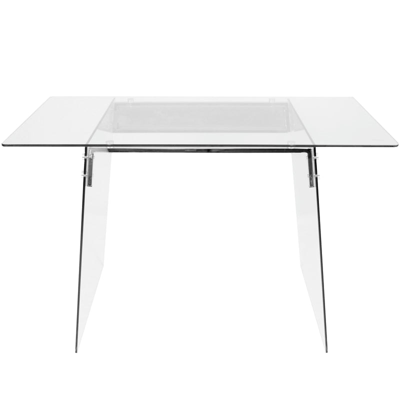 Glacier - Contemporary Desk - Clear / Chrome