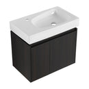 Modern Bathroom Vanity With Ceramic Basin, Wall Mounted Floating Sink Combo, Storage Cabinet