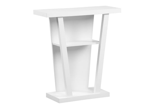 Console Accent Table Narrow For Living Room - White