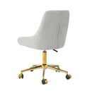 Modern Teddy Velvet Fabric Chair With Gold Plated 5 Claw Legs