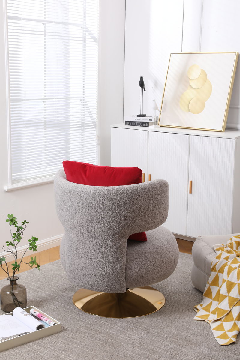 Swivel Accent Chair Armchair, Round Barrel Chair For Living Room Bedroom