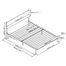 Modern Twin Size Metal Bed Frame Sturdy System Metal & Wood - Black