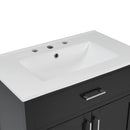 Bathroom Vanity With Sink And Ample Storage, Rectangular Undermount Sink - Black