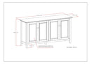 Amherst - Wide 4 Door Storage Cabinet - Hickory Brown