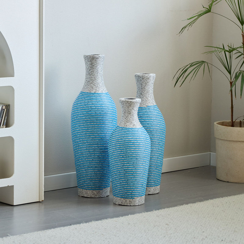 Classic And Neat Floor Vase, High Independent Flower Stand (Set of 3)