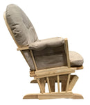 Rehan - Microfiber Glider Chair With Ottoman - Taupe