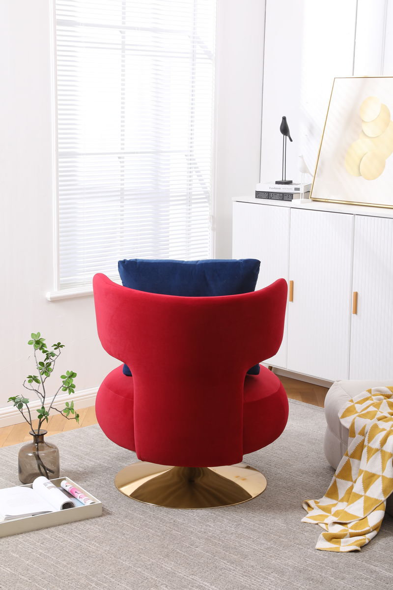 Swivel Accent Chair Armchair, Round Barrel Chair For Living Room Bedroom