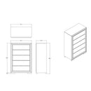 Adelaide - Chest 5 Drawer Storage Unit